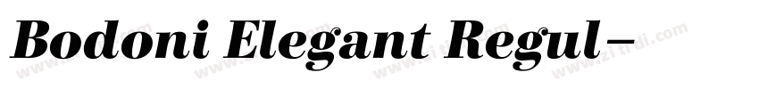 Bodoni Elegant Regul字体转换